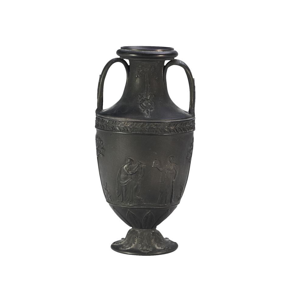 Wedgwood Black Basalt Two-Handled Vase, c.1800-10