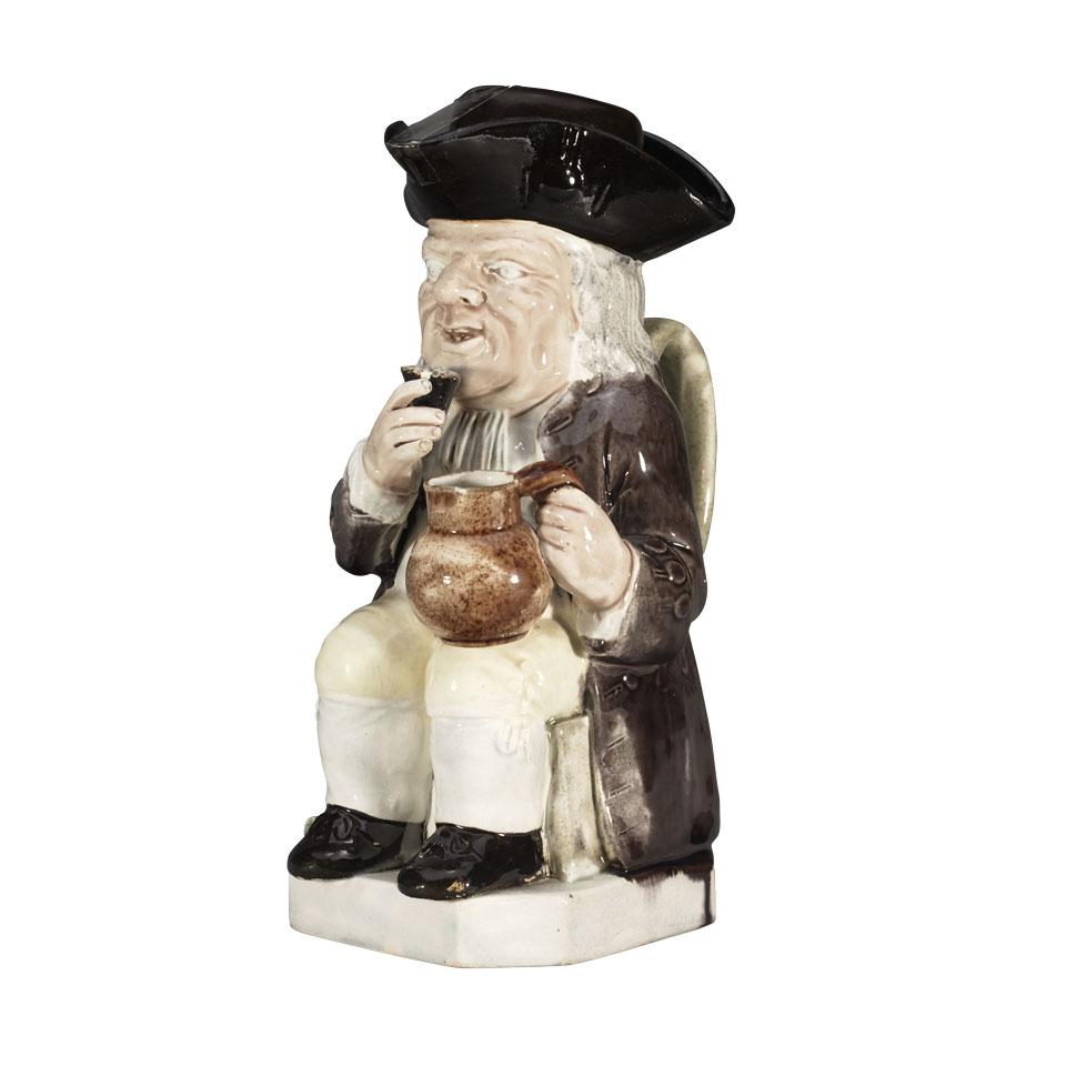 Ralph Wood ‘Mould 51’ Toby Jug with Cover, late 18th century