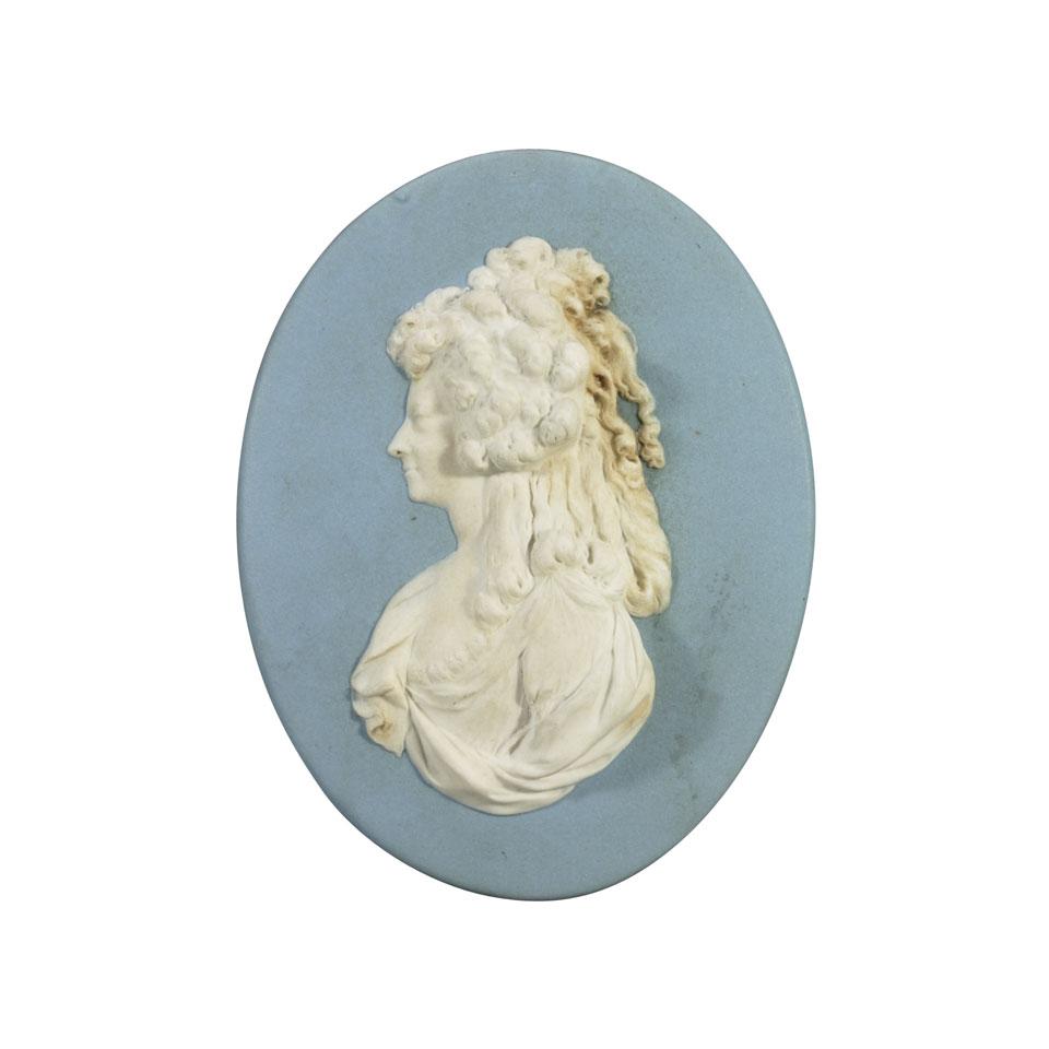 Wedgwood Blue Jasper Portrait Medallion of Princess de Lamballe, late 18th century