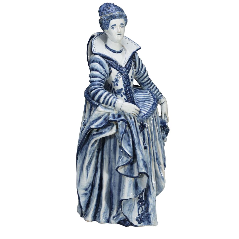 Dutch Delft Figural Jug, 19th century