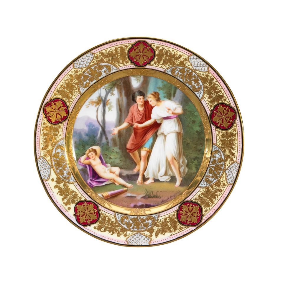 Three ‘Vienna’ Cabinet Plates, after Angelica Kauffman, early 20th century