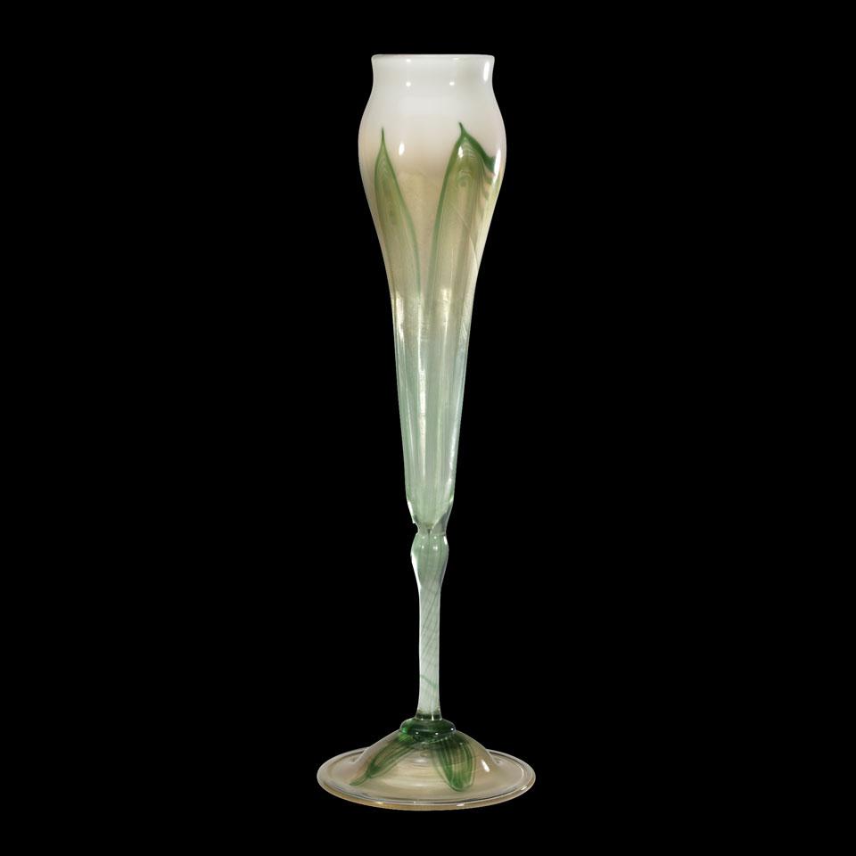 Tiffany ‘Favrile’ Glass Floriform Vase, c.1905