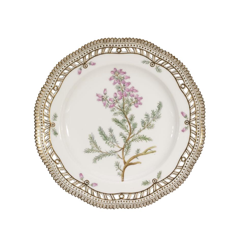 Royal Copenhagen ‘Flora Danica’ Reticulated Plate, 20th century