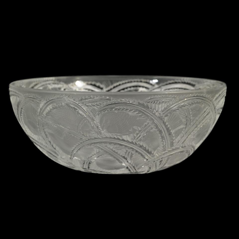 ‘Pinsons’, Lalique Glass Bowl, post-1945