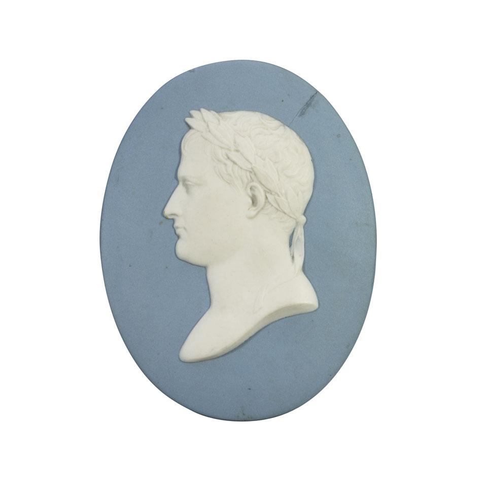 Wedgwood Blue Jasper Portrait Medallion of Napoleon, c.1800