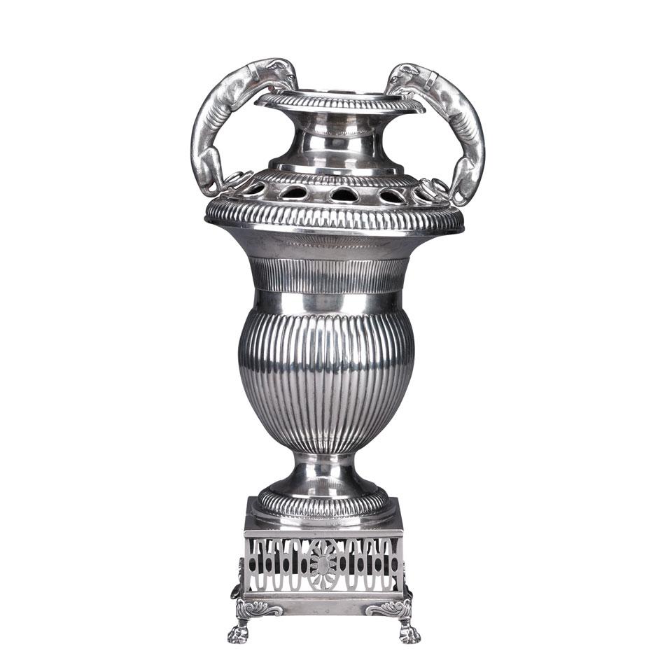 French Silver Two-Handled Vase, Montpellier, 1784
