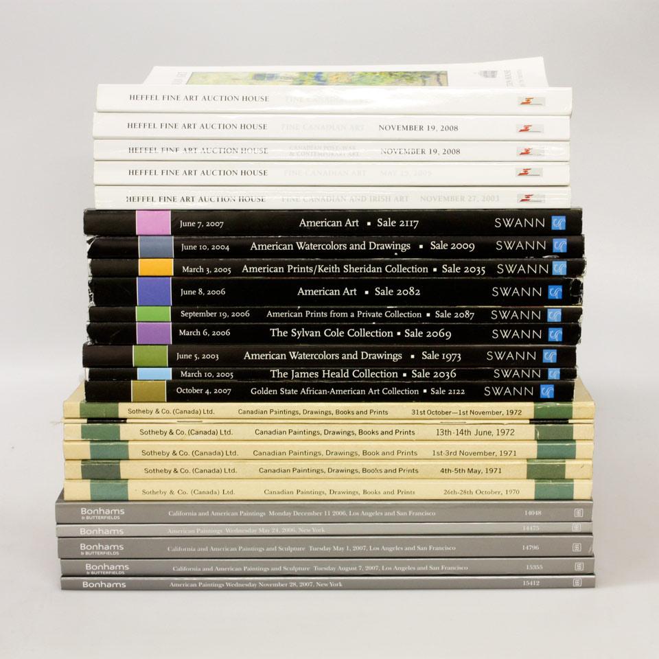 Eighty-Eight Volumes of Past Auction Catalogues, Modern, Contemporary and International Art