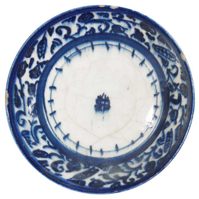 Six Blue and White Plates, Turkey and Persia, 18th to 20th Century