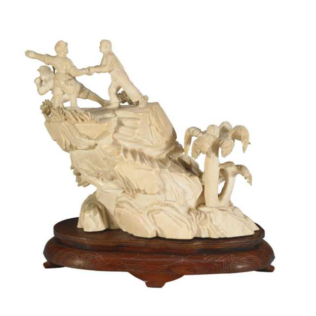 Ivory Carved Chinese Revolution Mountain