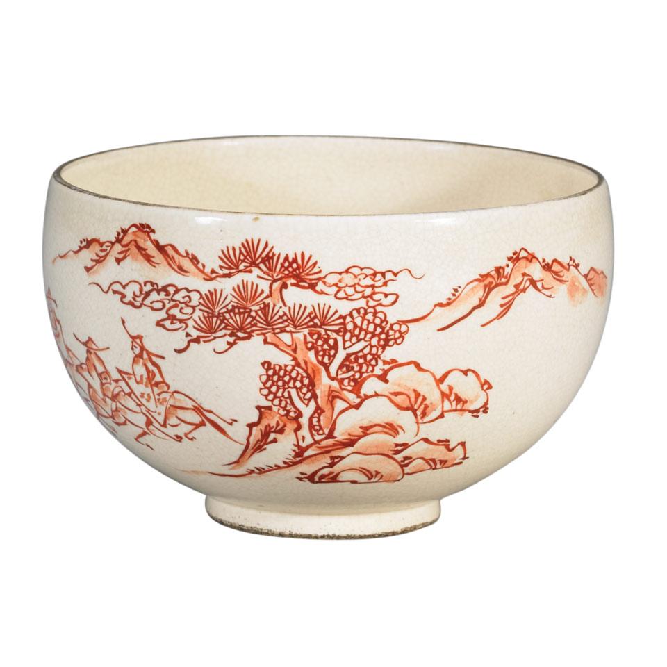 Iron Red Tea Bowl, Chawan, 19th Century