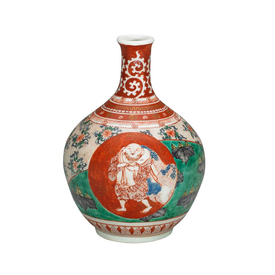 Ko-Imari Arita Bottle Vase, Edo Period, 18th Century