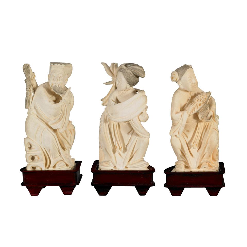 Ivory Carved Set of the Eight Daoist Immortals