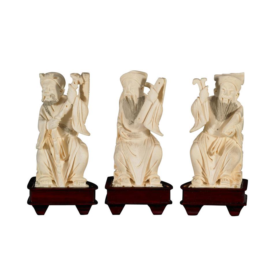 Ivory Carved Set of the Eight Daoist Immortals
