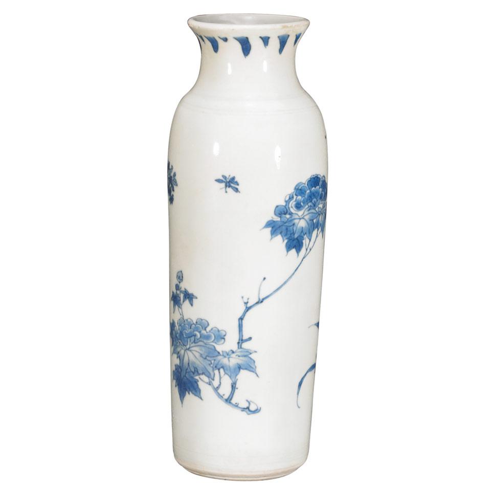 Blue and White Sleeve Vase, Transitional Period, 16th/17th Century