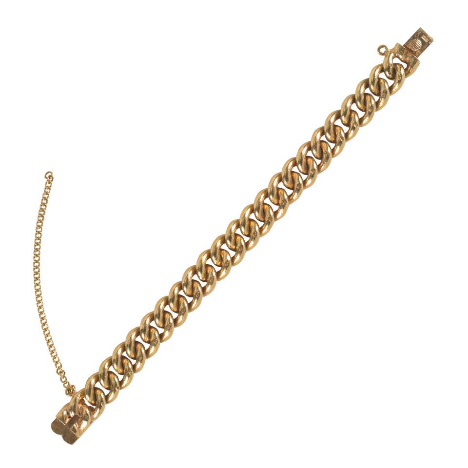 Egyptian 22k Yellow Gold Curb Link Bracelet