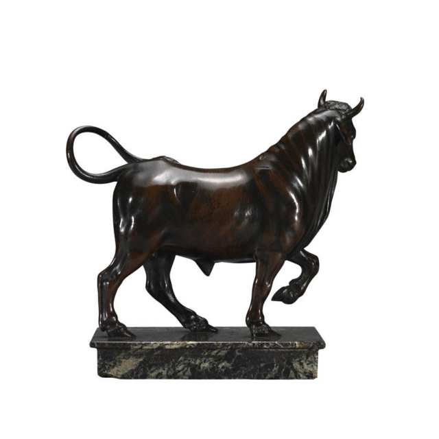 Italian Bronze Model of a Pacing Bull, After Giambologna (1529-1608), late 16th/early 17th century