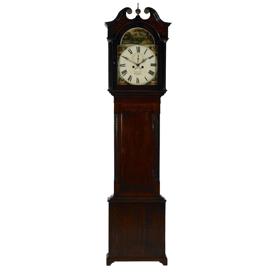 English Oak Tall Case Clock, Thos. Willm. Hay, Shrewsbury, early 19th century