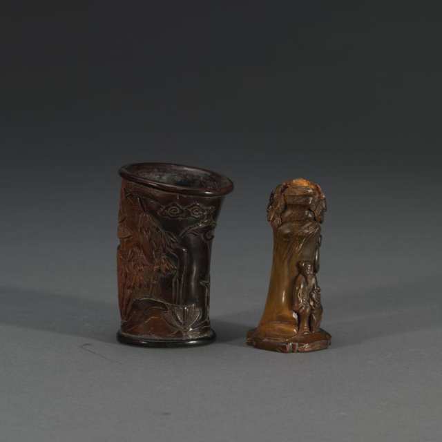Two Horn Carvings