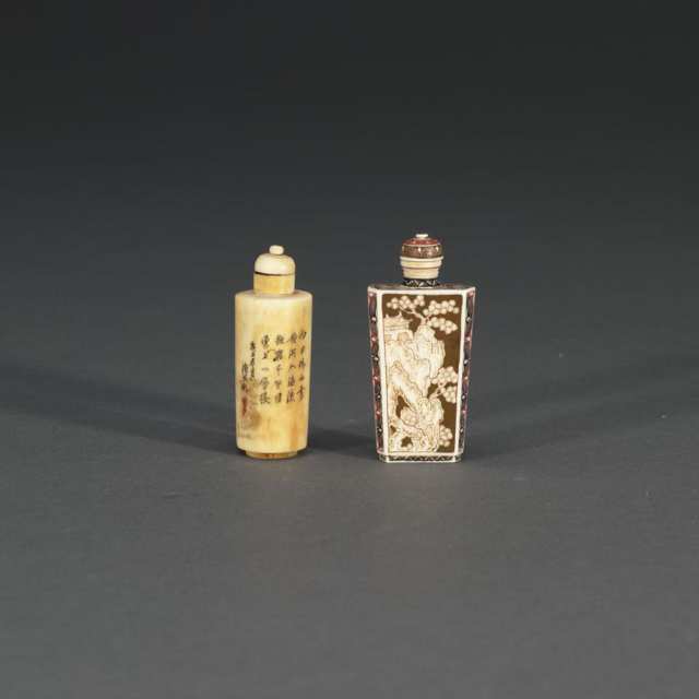 Two Ivory Snuff Bottles 
