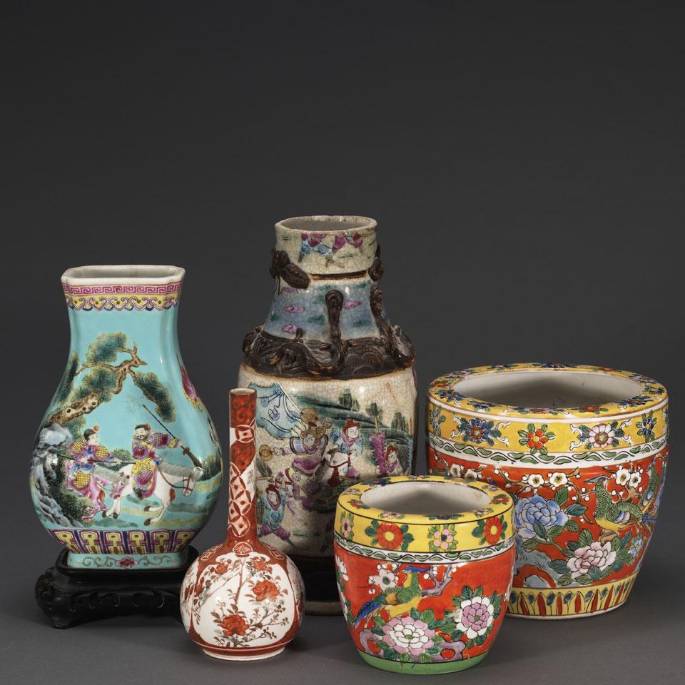 Five Japanese and Chinese Porcelain Pieces, 19th/20th Century