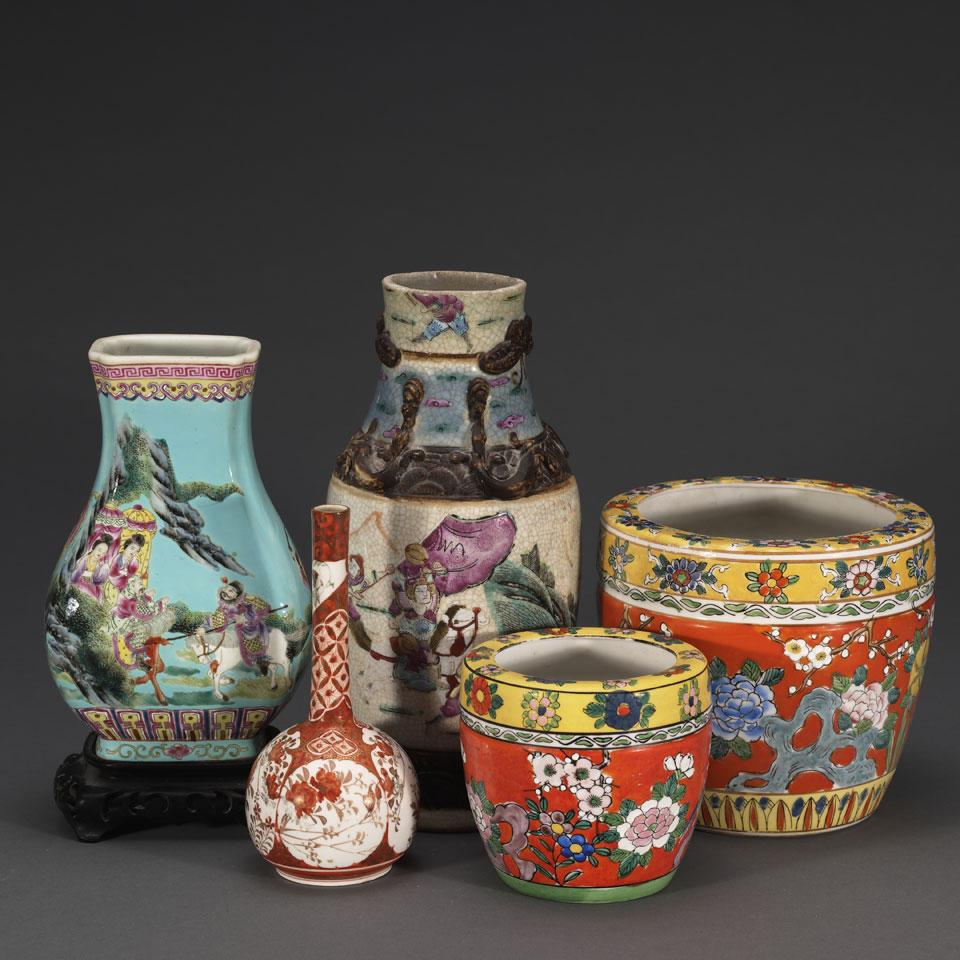 Five Japanese and Chinese Porcelain Pieces, 19th/20th Century