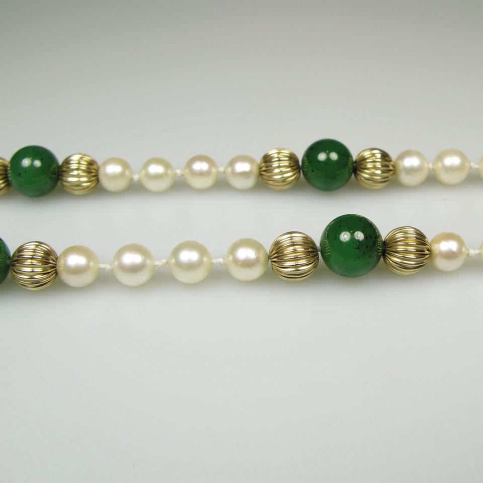 Single Endless Strand of Cultured Pearls