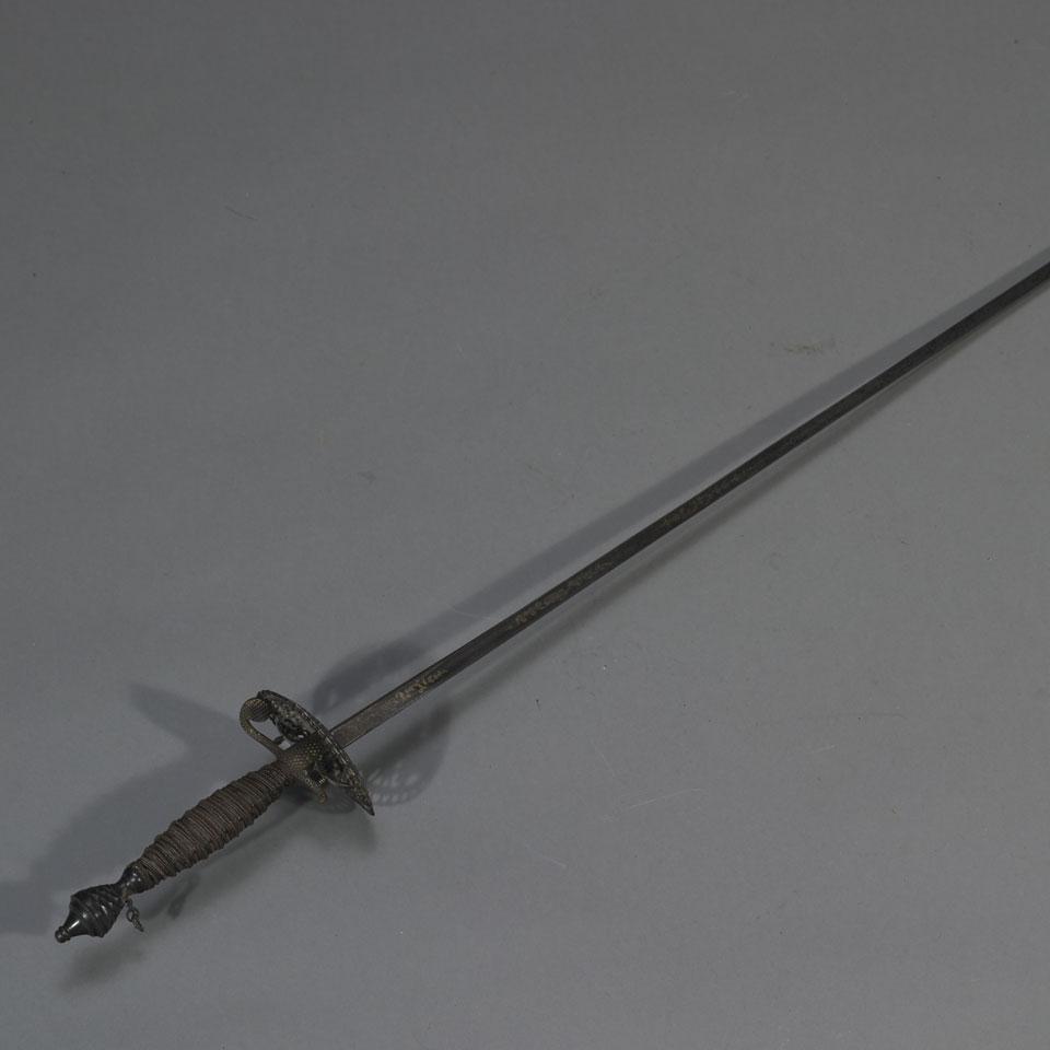 French Damascened Sword, 18th century