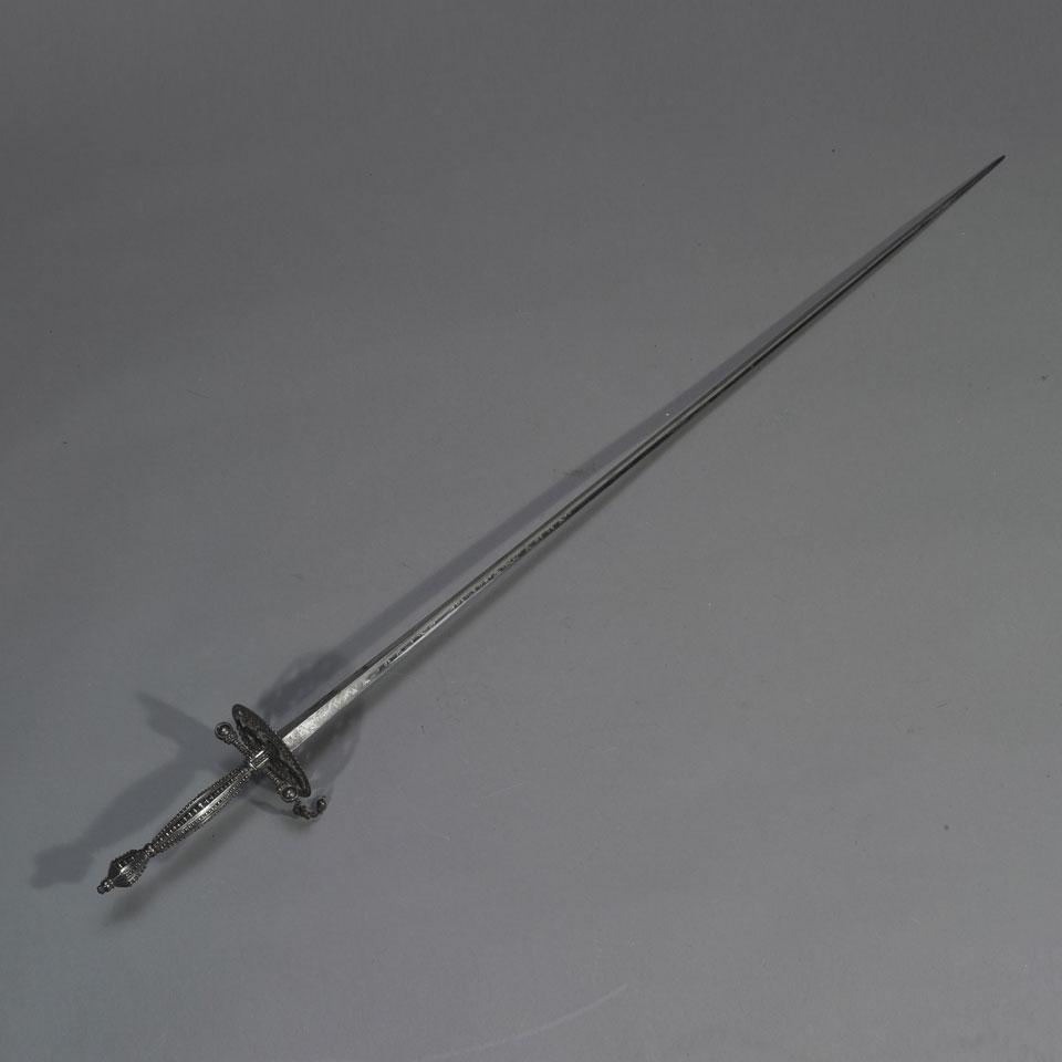 French Cut Steel Sword, c.1780