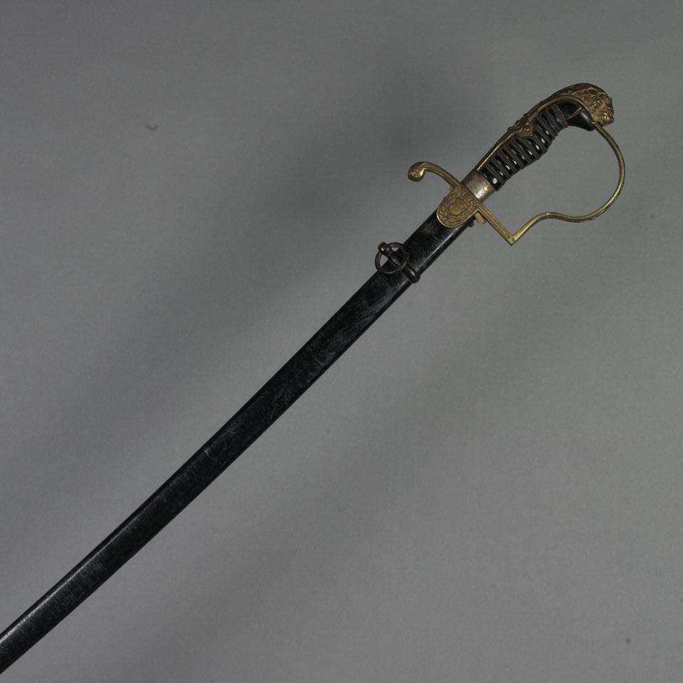 Imperial German Artillery Officer’s Sword, 19th century