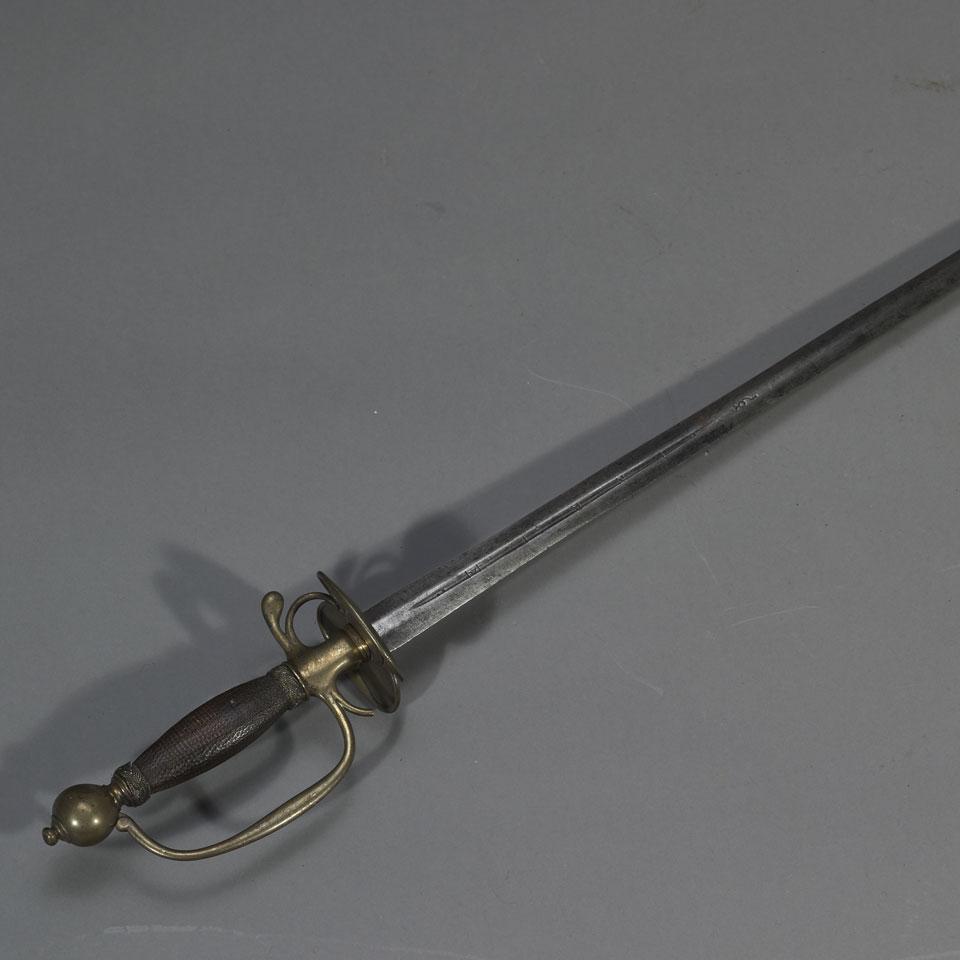 English Brass Hilted Short Sword, 18th century