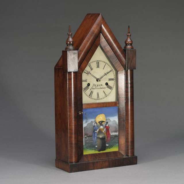 Brewster & Co. Rosewood Steeple Clock, c.1840