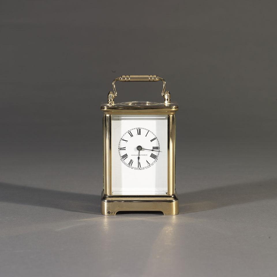 Waterbury Clock Co. Polished Brass Hour Repeating Alarm Clock, 1907