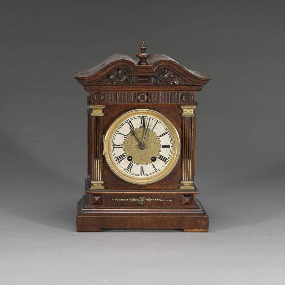 Lenzkirch Ormolu Mounted Carved Walnut Bracket Clock, c.1900