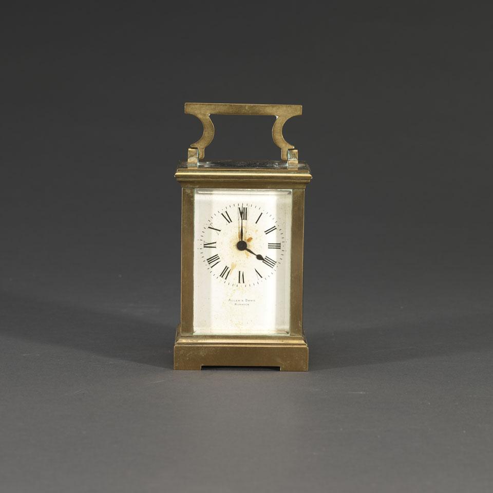 French Carriage Clock, Cased, c.1900