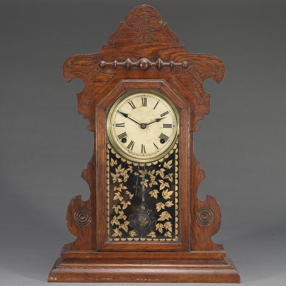 Arthur Pequegnat Clock Co. ‘Maple Leaf’ Kitchen Clock, c.1900
