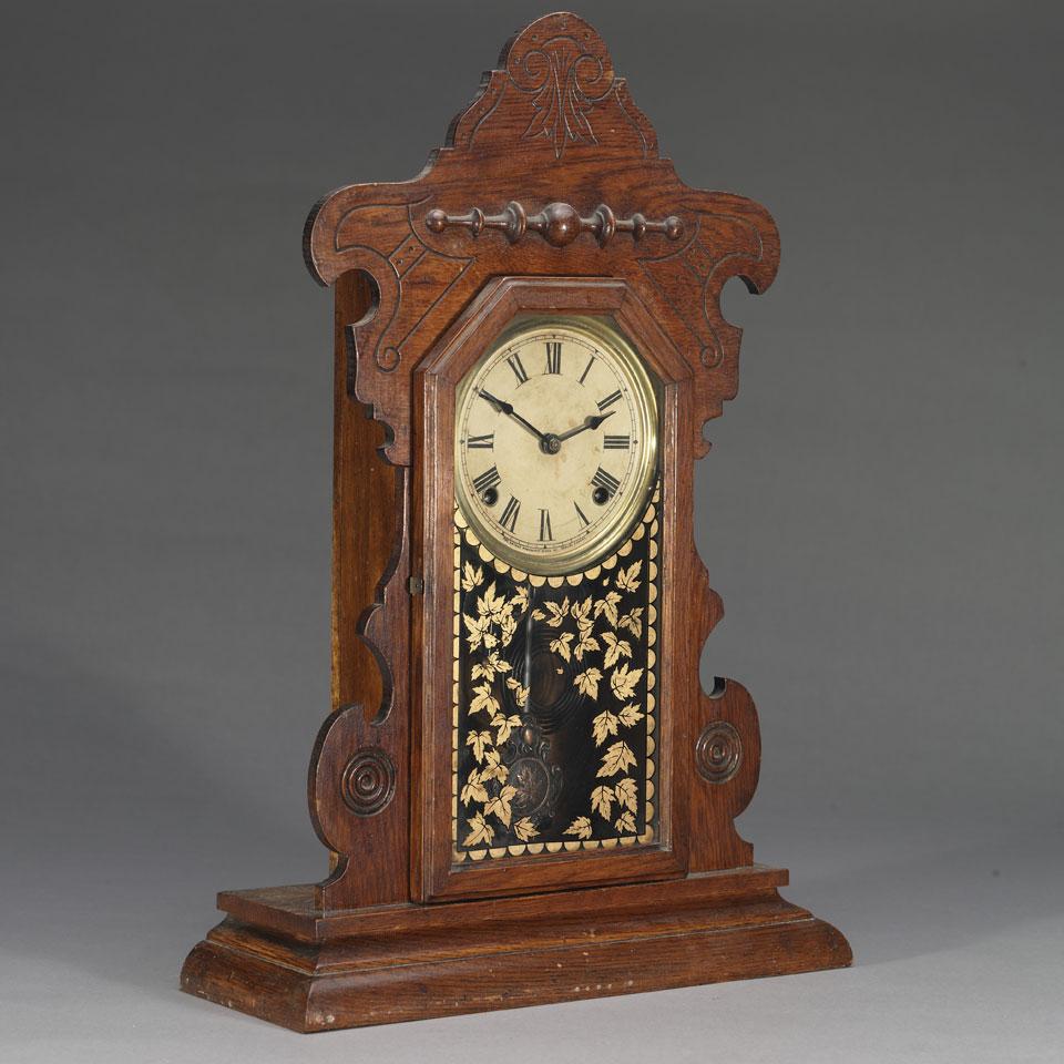 Arthur Pequegnat Clock Co. ‘Maple Leaf’ Kitchen Clock, c.1900
