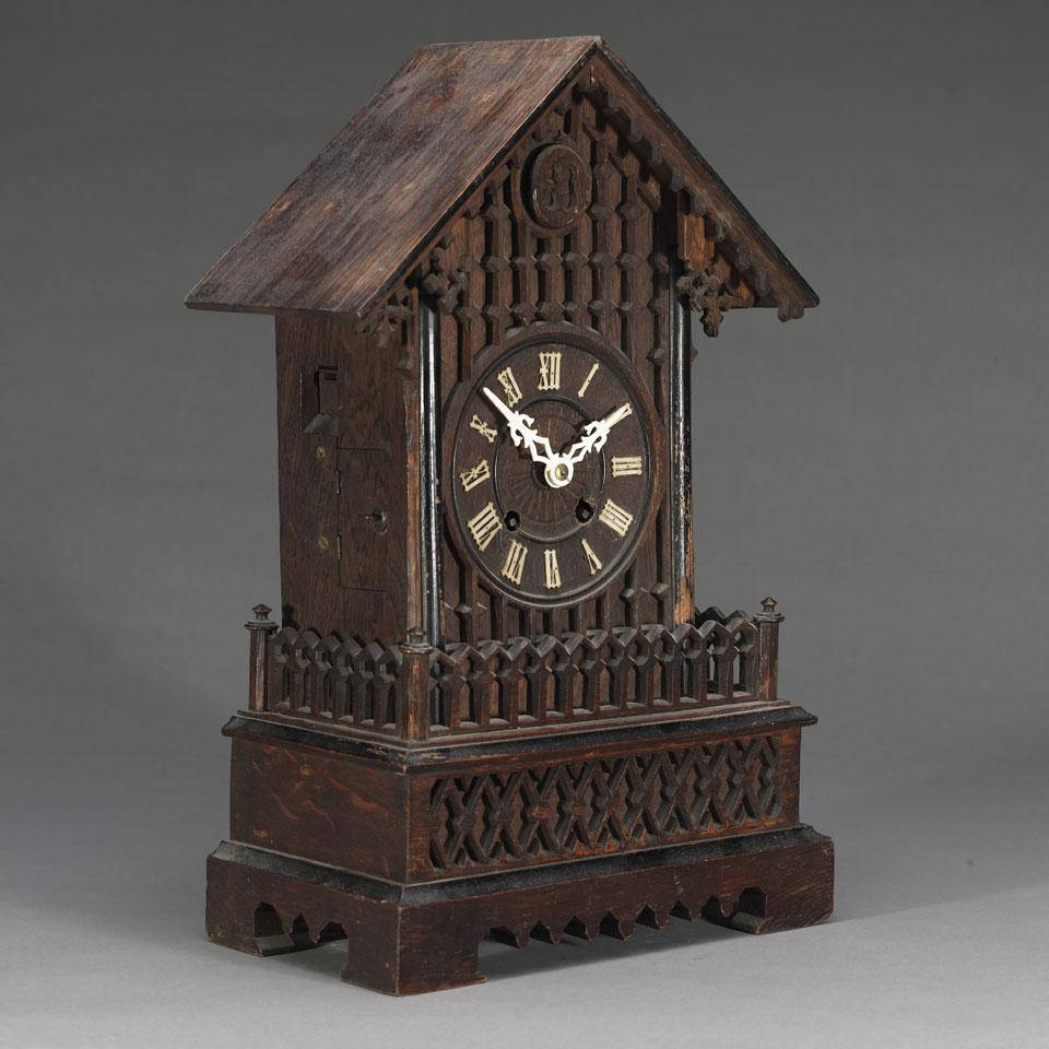 Black Forest Carved Cuckoo Shelf Clock, c.1880