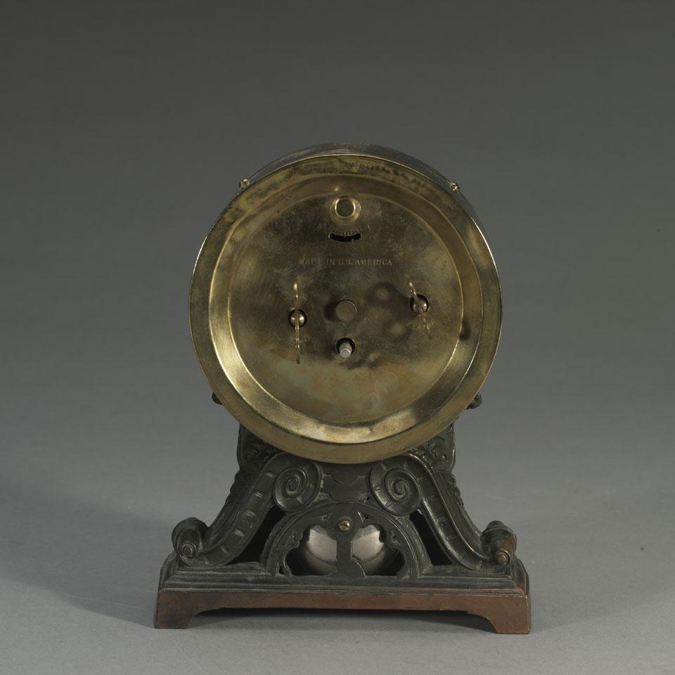Seth Thomas Clock Co. Coppered Metal Alarm Clock, c.1900