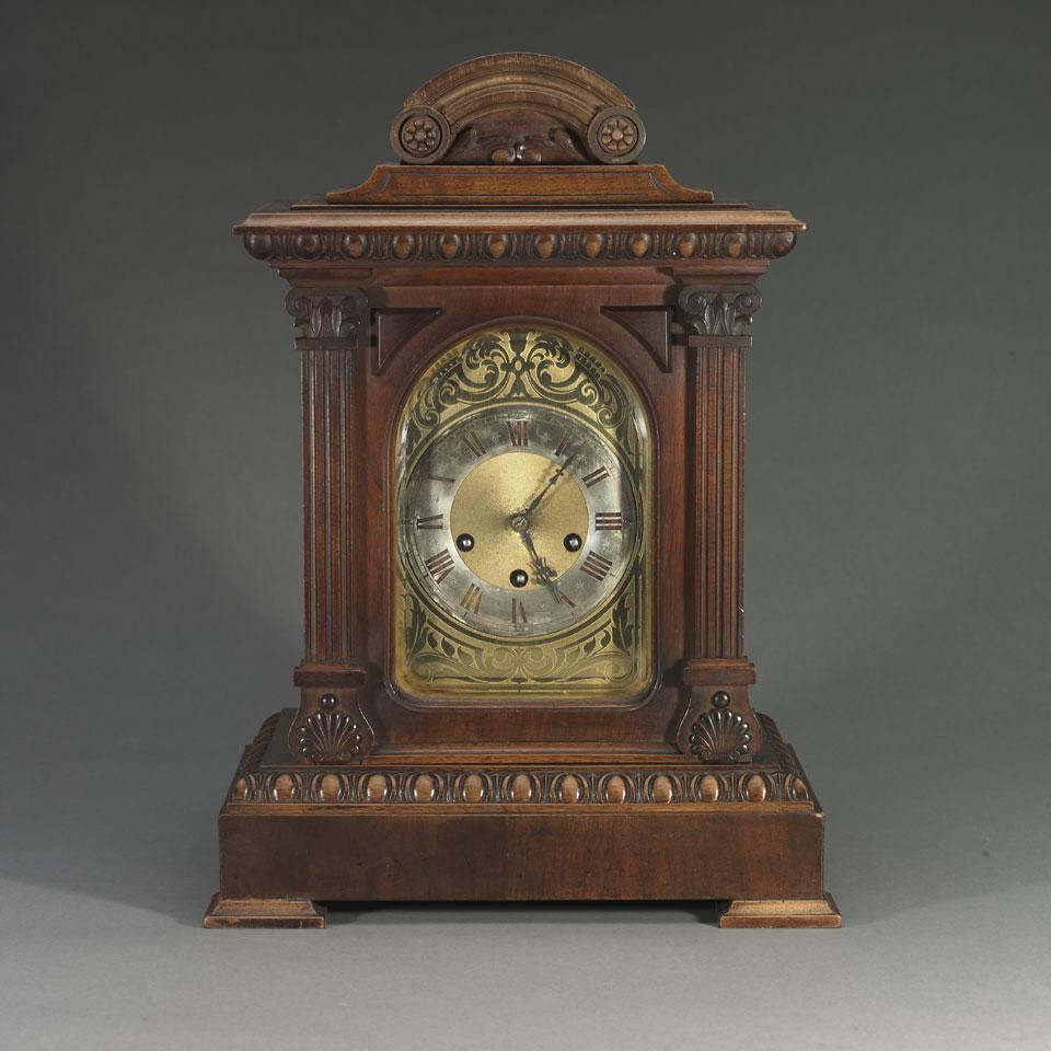 Junghans Carved Mahogany Bracket Clock, c.1900