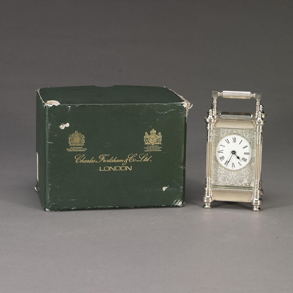 English Silver Carriage Timepiece, Charles Frodsham & Co. Ltd., 1977