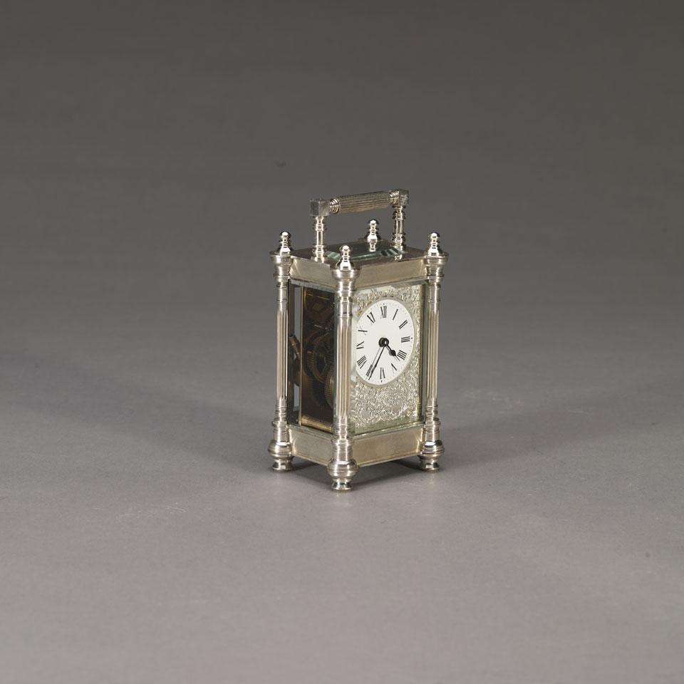 English Silver Carriage Timepiece, Charles Frodsham & Co. Ltd., 1977