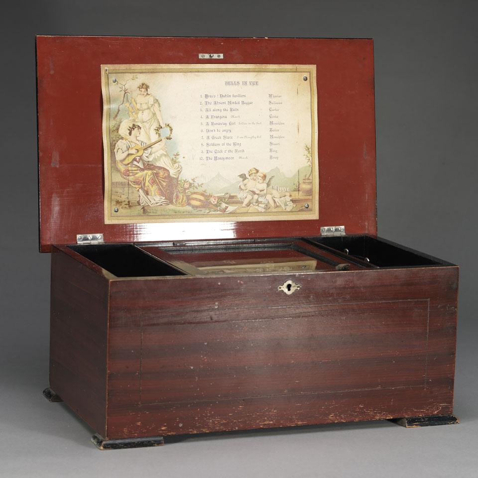 Swiss Music Box with Three Bells, 19th century