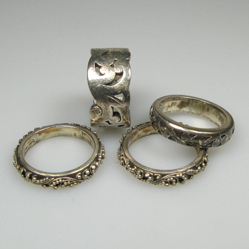 Four Lois Hill Sterling Silver Bands