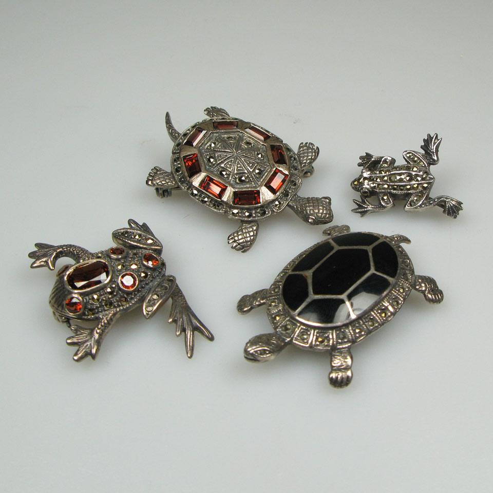4 Sterling Silver Brooches