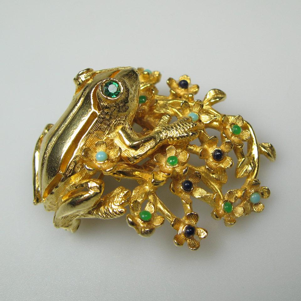 D’Orlan And Judith McCann Gold Tone Metal Brooches