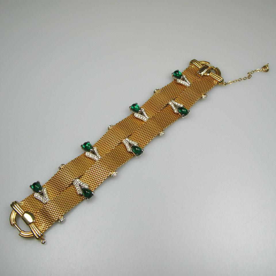 Boucher Gold-Tone Metal Strap Bracelet