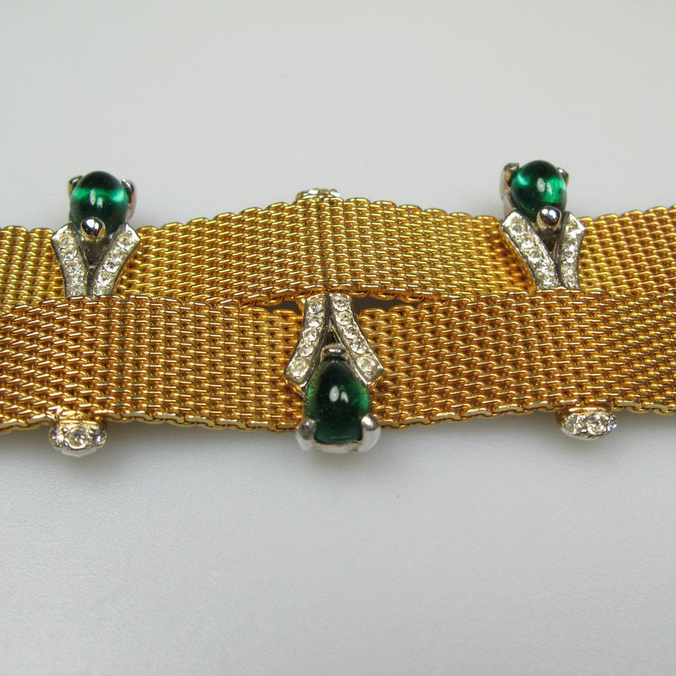 Boucher Gold-Tone Metal Strap Bracelet