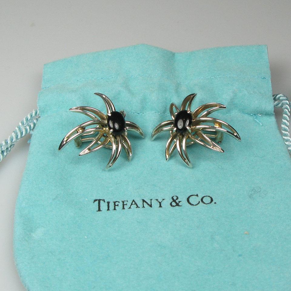 Pair Of Tiffany & Co. Sterling Silver “Fireworks” Earrings