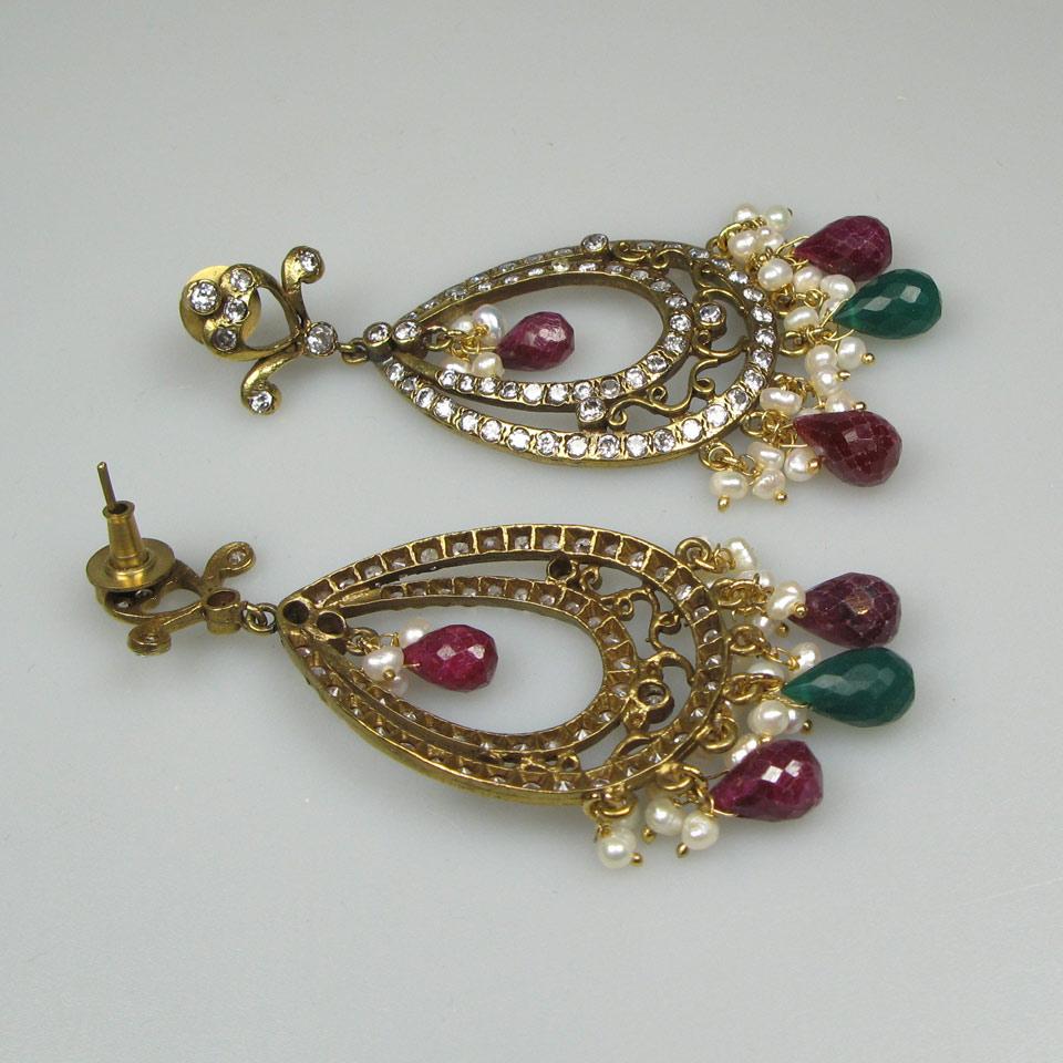 Pair Of Dagmar Gold-Plated Drop Earrings
