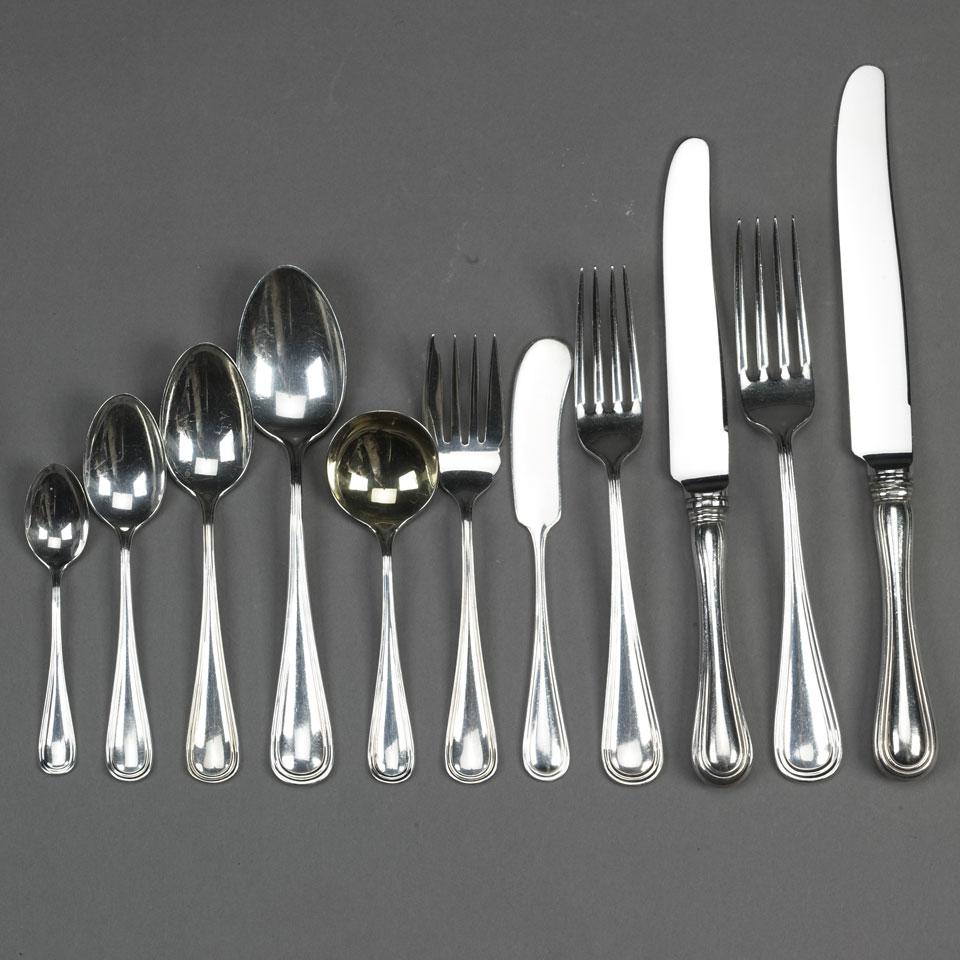 Canadian Silver ‘Thread’ Pattern Flatware Service, Henry Birks & Sons, Montreal, Que., 20th century
